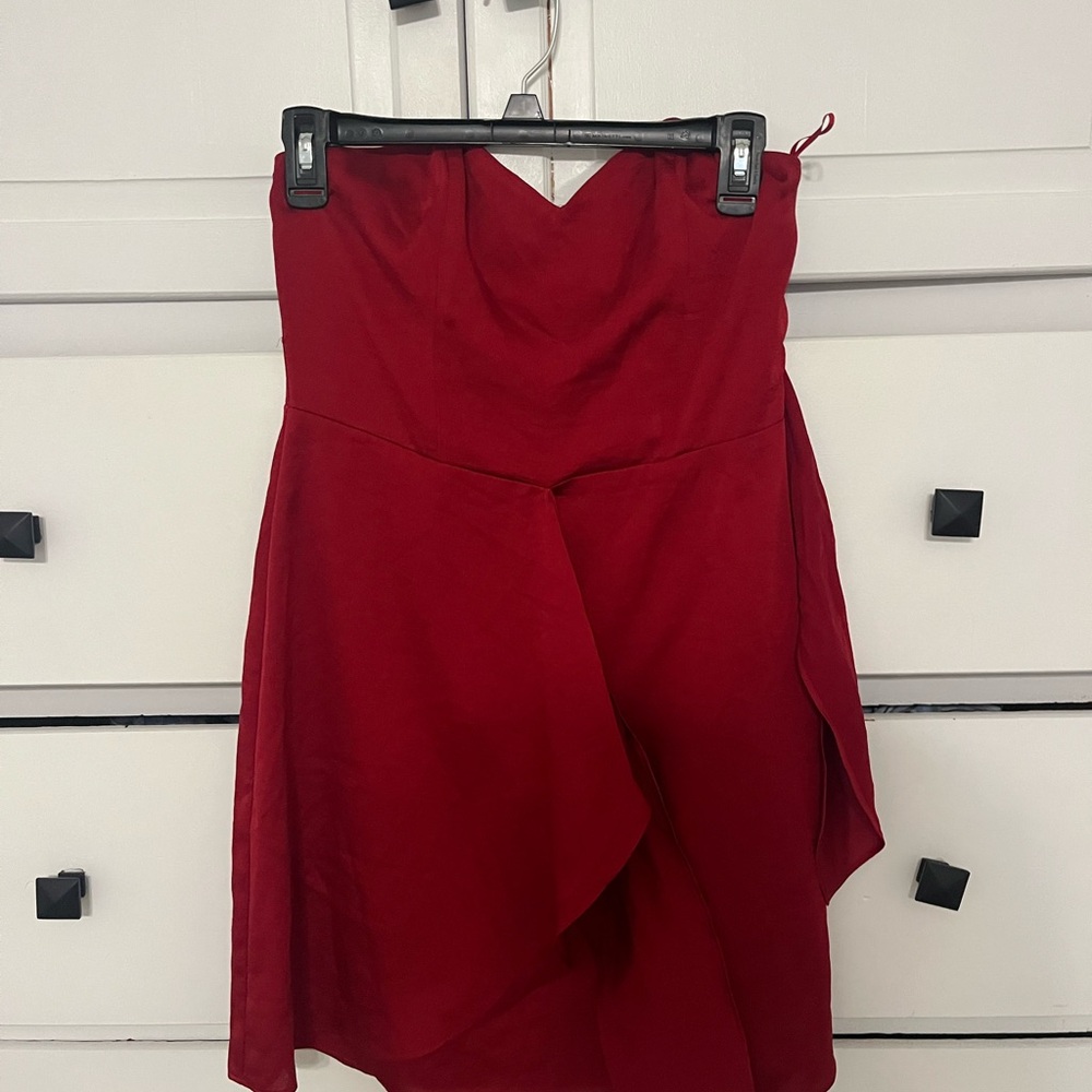 Express Asymmetrical Red Skirt